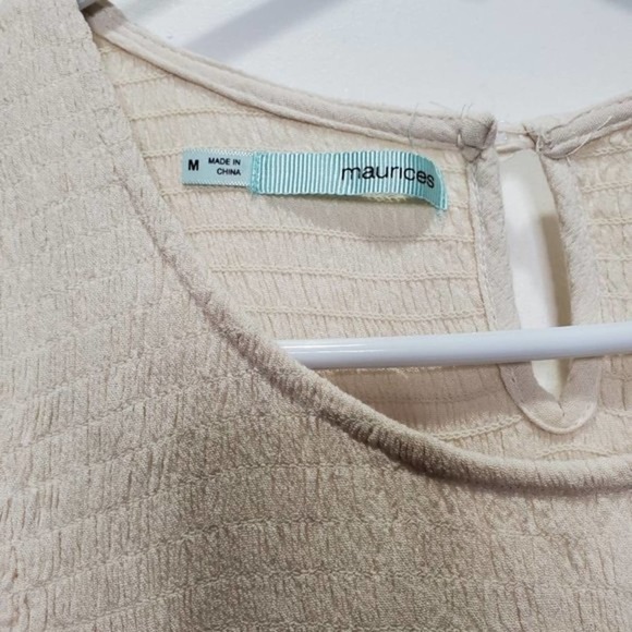 *SOLD* Maurices Ivory Sleeveless Lined Crochet Dress M - Picture 4 of 8